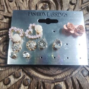 5 pairs fashion earrings
